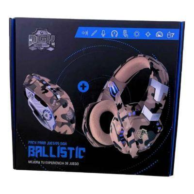 Pack Dgx Ballistic Mouse Óptico + Audífonos-0