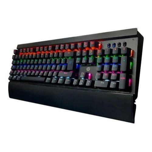 Teclado Gamer Hp Qwerty GK500 Color Negro Con Luz Rgb-2