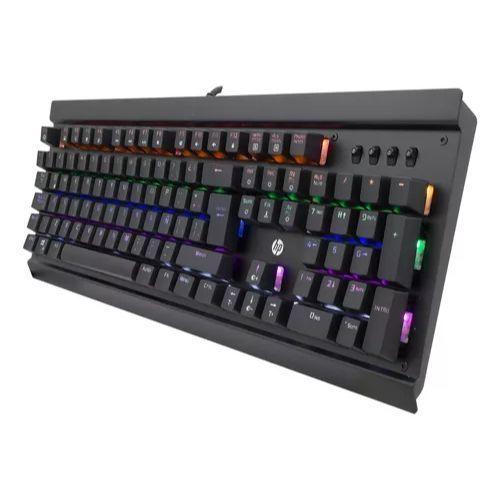 Teclado Gamer Hp Qwerty GK500 Color Negro Con Luz Rgb-3