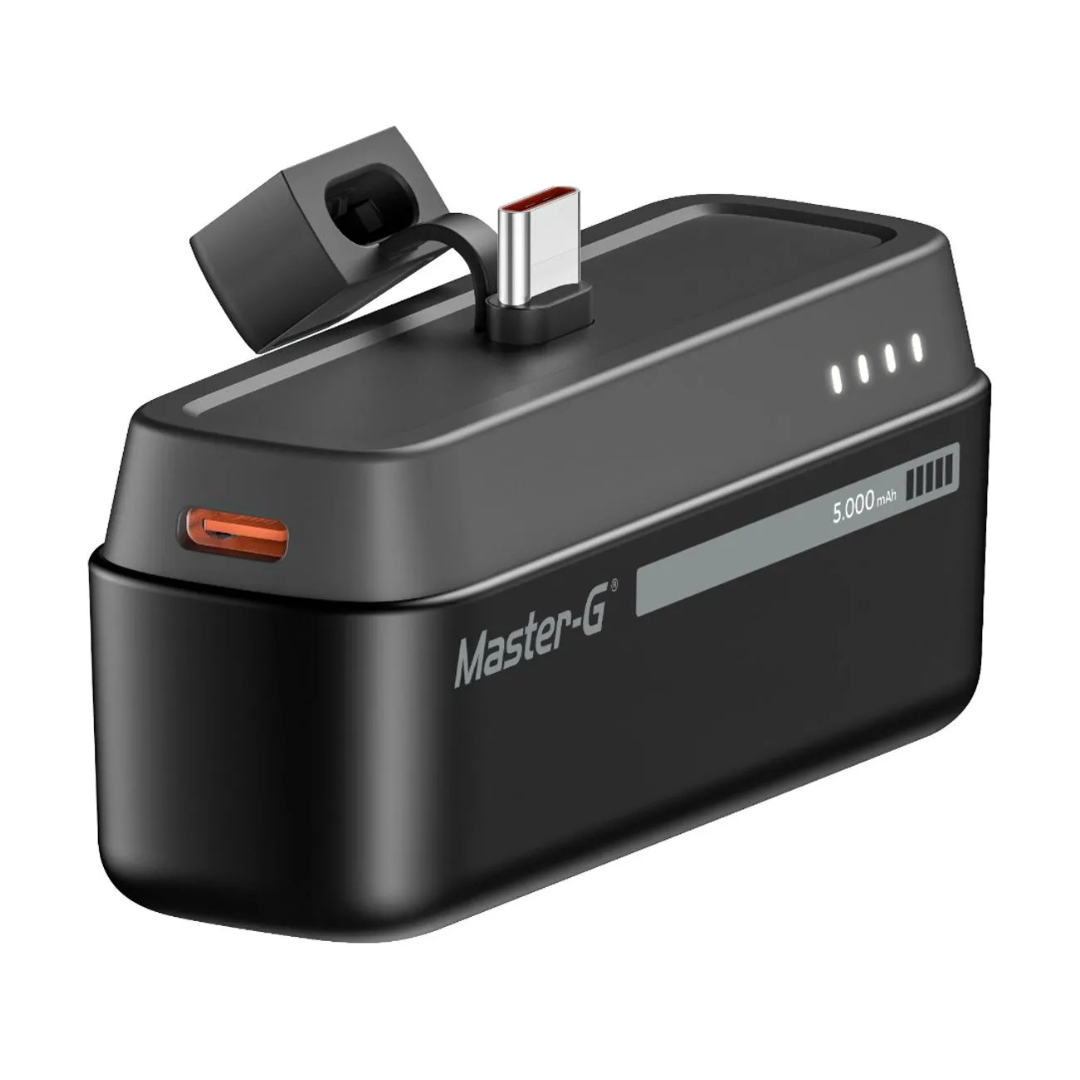MINI POWER BANK MASTER-G PORTABLE 5000MAH NEGRO UCP5PDCB-2
