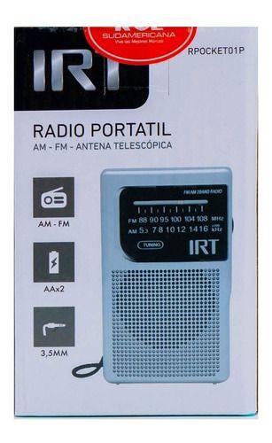 Radio A Pilas Portatil Am/fm Rpocket01p Irt-1