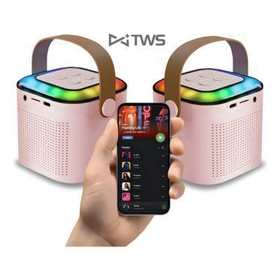 Parlante My Lil First Singer Luz Rgb 1 Mic Inalam Mlab 09392 Color Rosa-3