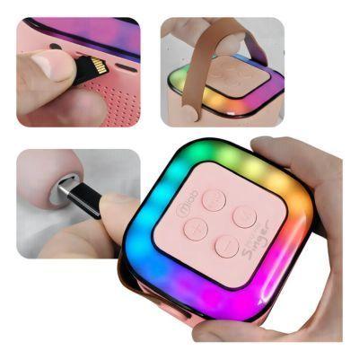 Parlante My Lil First Singer Luz Rgb 1 Mic Inalam Mlab 09392 Color Rosa-4