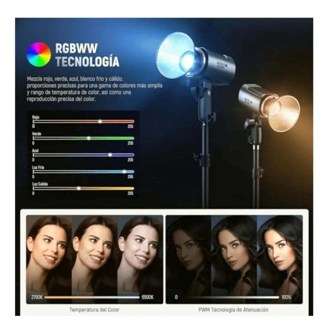 Neewer Ms150c Rgbww Luz De V deo Led Con 2 4g app Md1074450-2