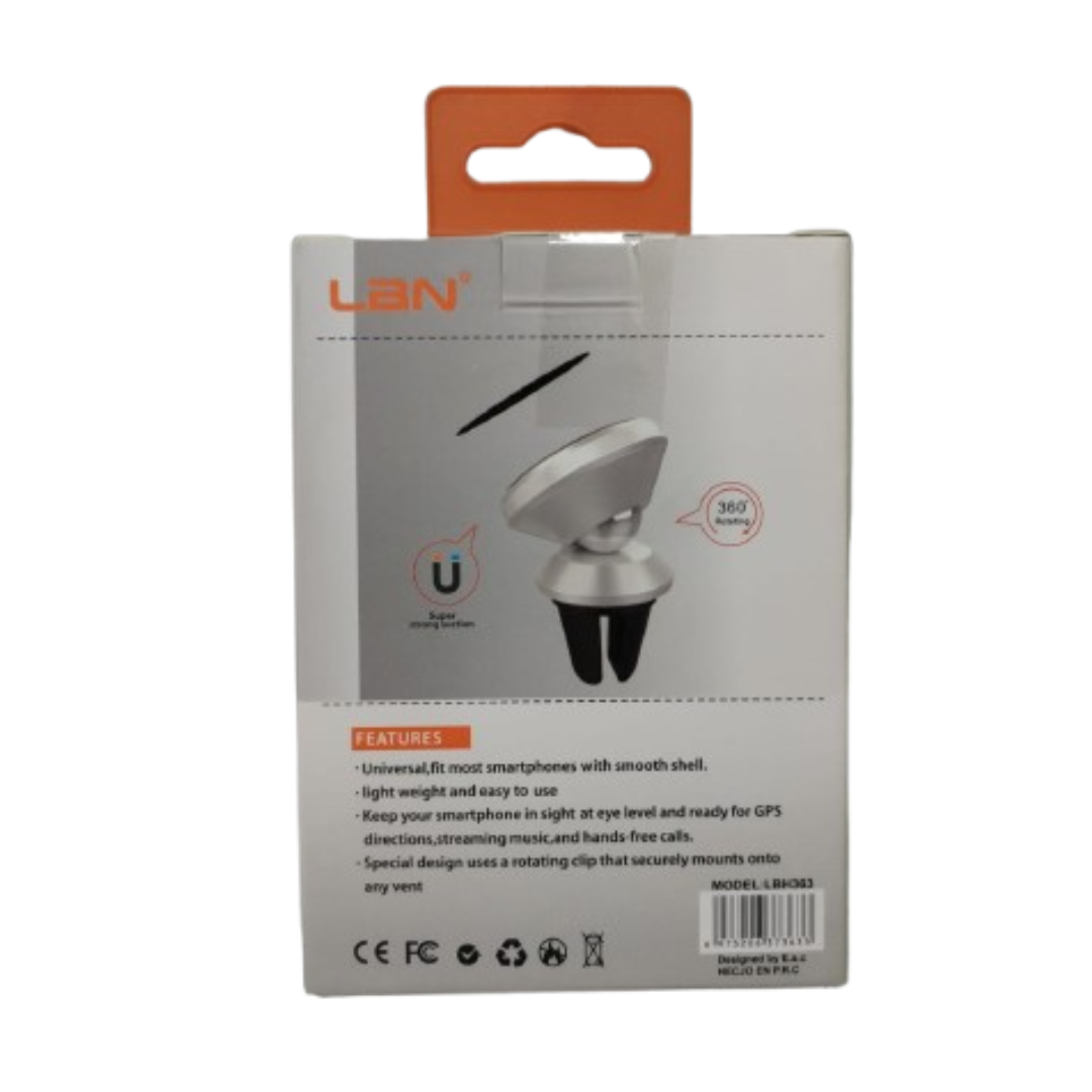 SOPORTE PORTA CELULAR PARA VEHICULOS LBN LBH363 NEGRO-1
