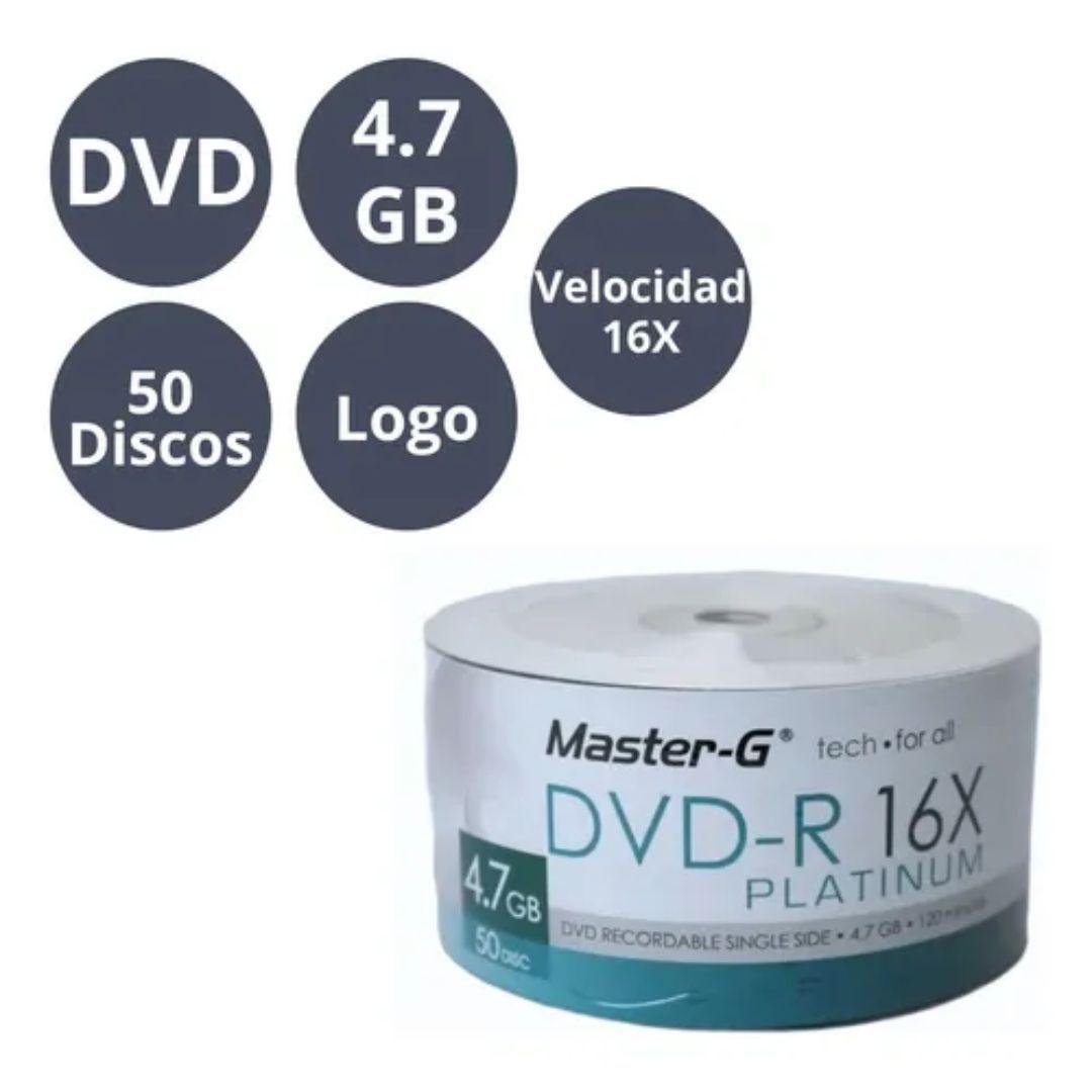 Disco Virgen Dvd-r Master-g De 16x Por 50 Unidades-2