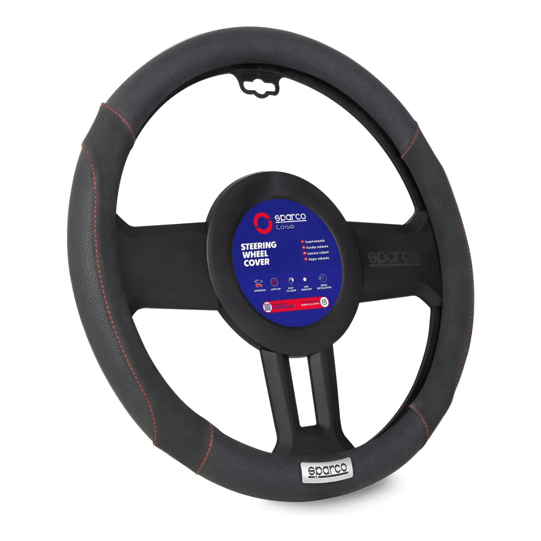 Cubre Volante De Vehiculos Sparco Spc1112bk Negro-2