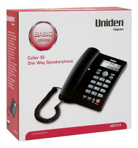 Teléfono Fijo Sobremesa Con Visor Manos Libres Uniden As7413 Color Negro-4