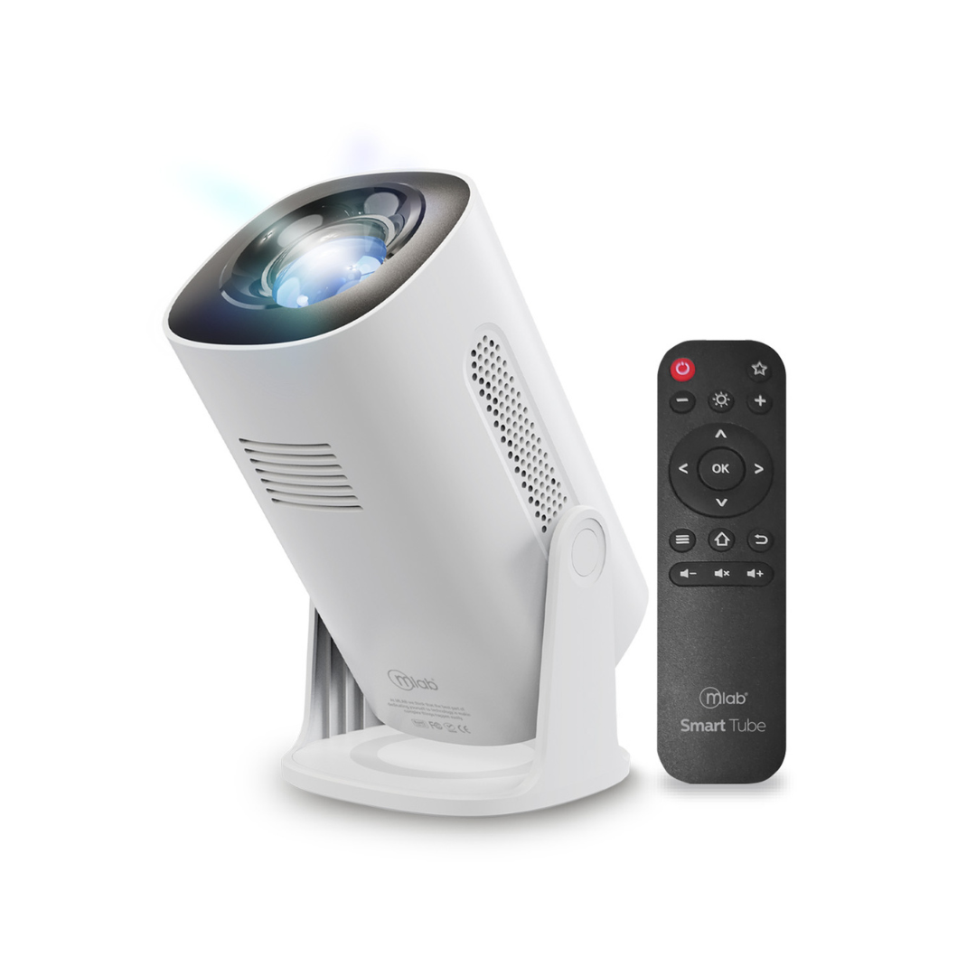 PROYECTOR WIRELESS MICROLAB SMART TUBE 4K WIFI 09396 BLANCO-2