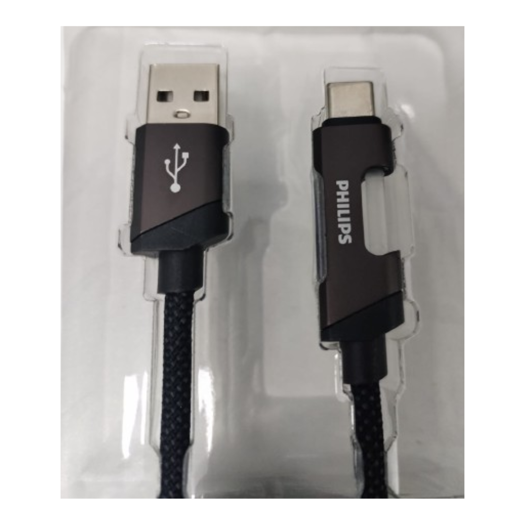 CABLE DE DATOS Y CARGA PHILIPS DLC5021AW 1,0M NEGRO-2