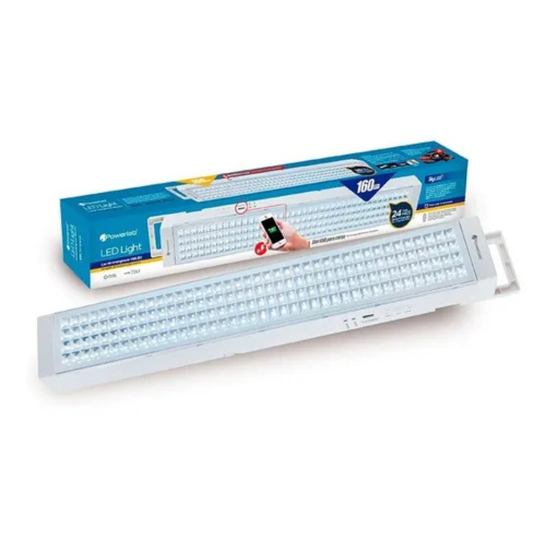 LAMPARA DE EMERGENCIA POWERLAB 07261 160 LED BLANCO-2