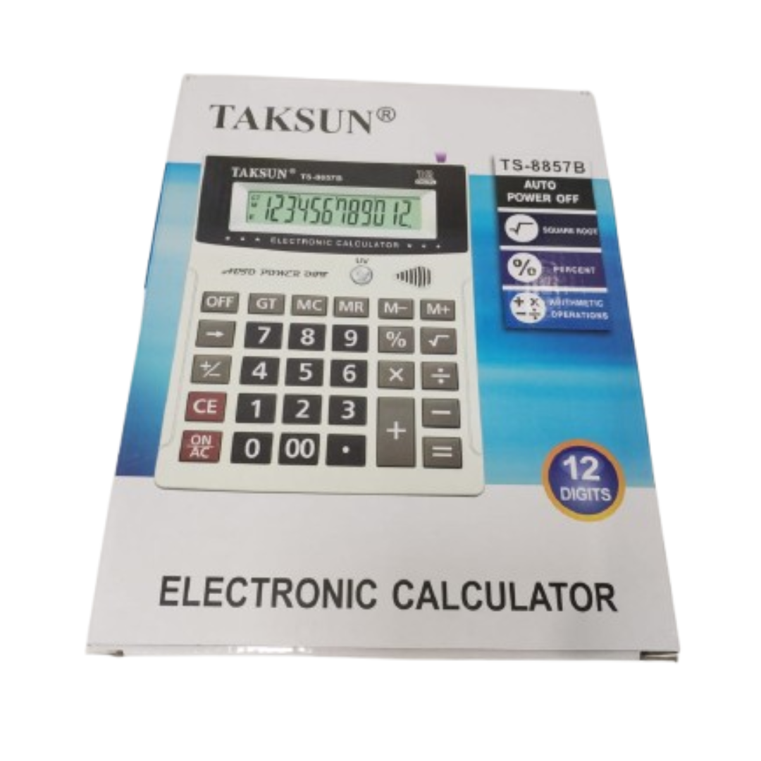 CALCULADORA ELECTRONICA TAKSUN TS-8857B GRIS-2
