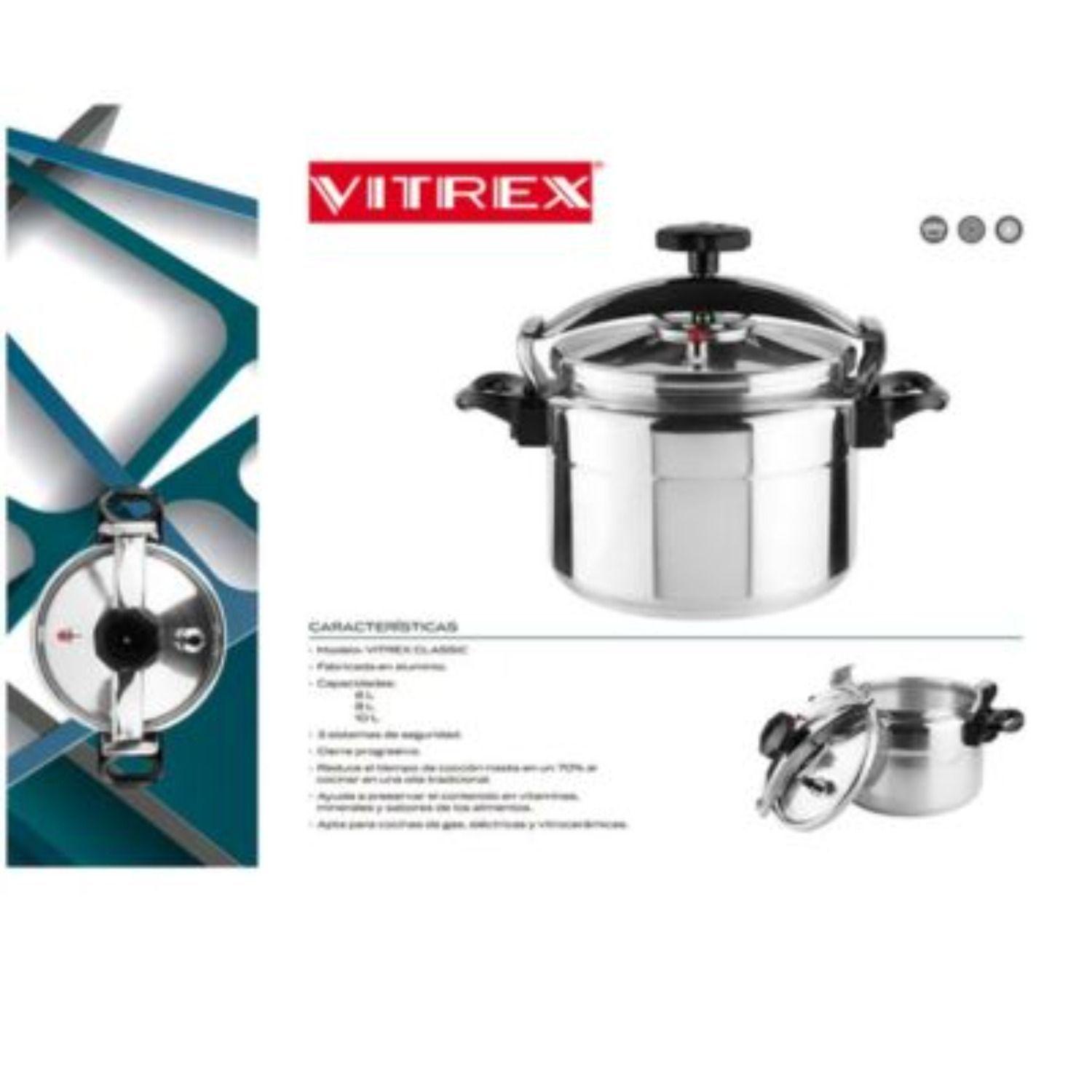 Olla A Presión Aluminio Vitrex 6 Litros-4