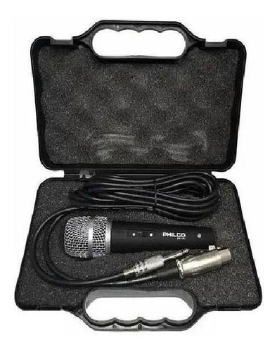 Micrófono Dinámico Philco Con Estuche Dm18k Color Negro-2