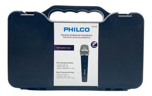 Micrófono Dinámico Philco Con Estuche Dm18k Color Negro-3