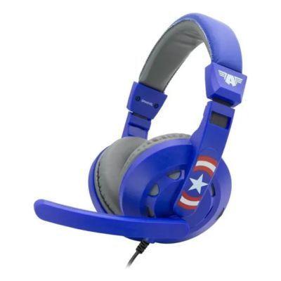 Kit 3 En 1 Marvel Capitan America, Mouse + Teclado + Audífono Teclado Azul-3