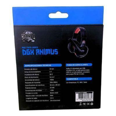 Audífonos Dgx Animus Gamer USB jack 3.5mm 310008-2