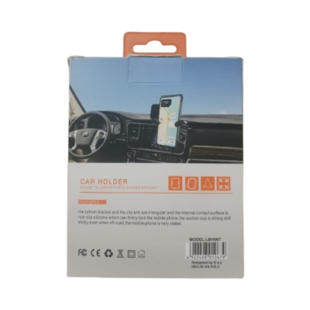 SOPORTE PORTA CELULAR PARA VEHICULOS LBN LBH067 NEGRO-1