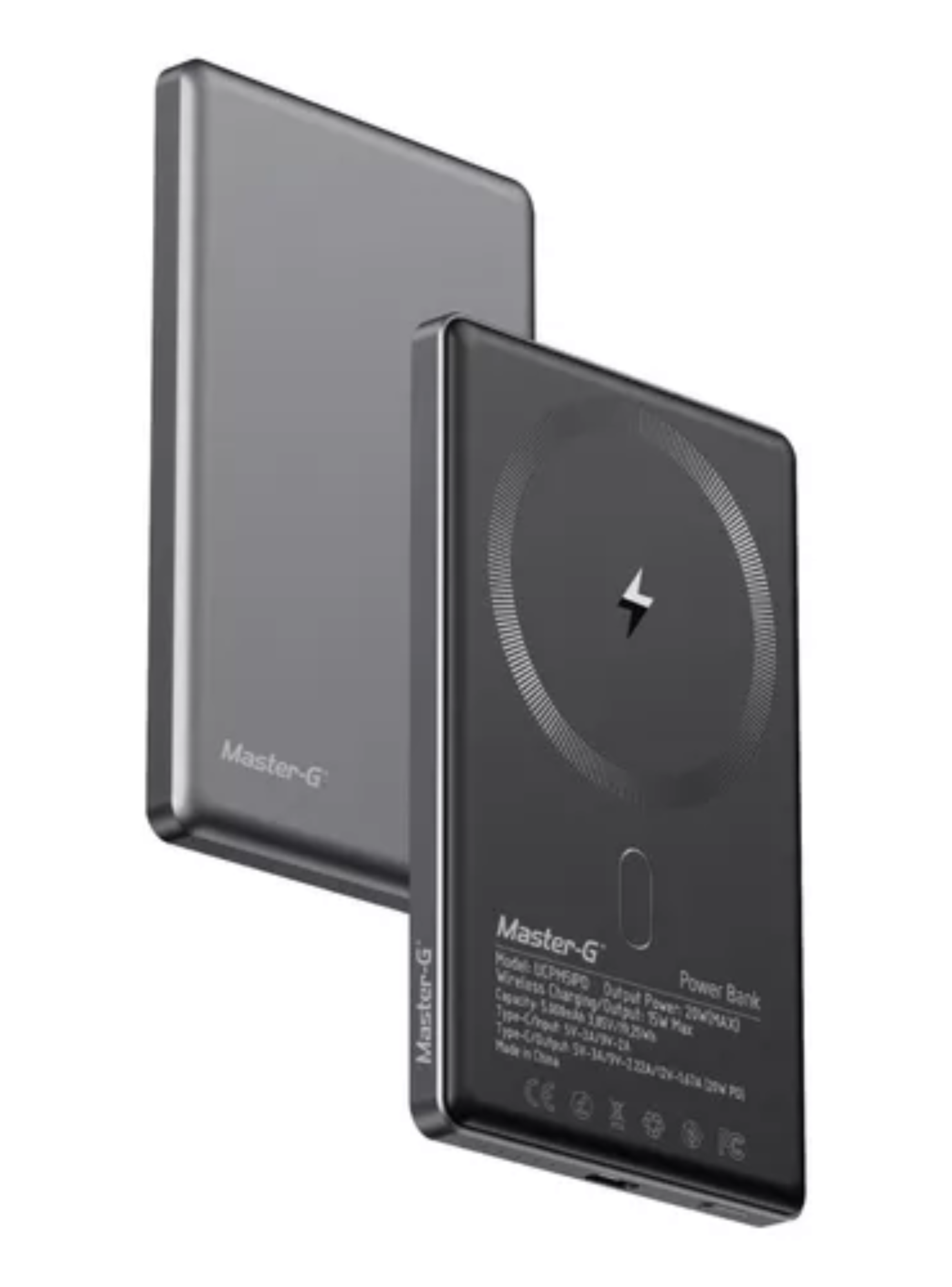 Cargador Inalámbrico Powerbank Magsafe 5.000 Mah Compatible Con iPhone Master-g Color Plateado-2