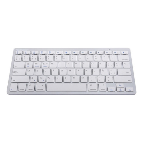 Teclado Tecmaster Bluetooth Inalambrico Tm-100507 Blanco-0