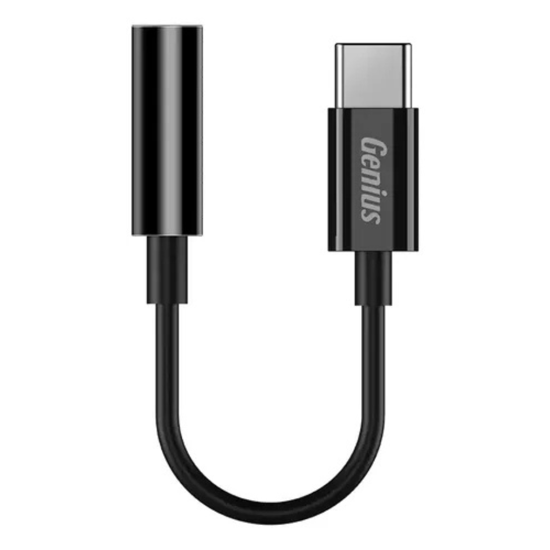 ADAPTADOR USB-C A JACK 3,5MM GENIUS ACC-C100 NEGRO-0