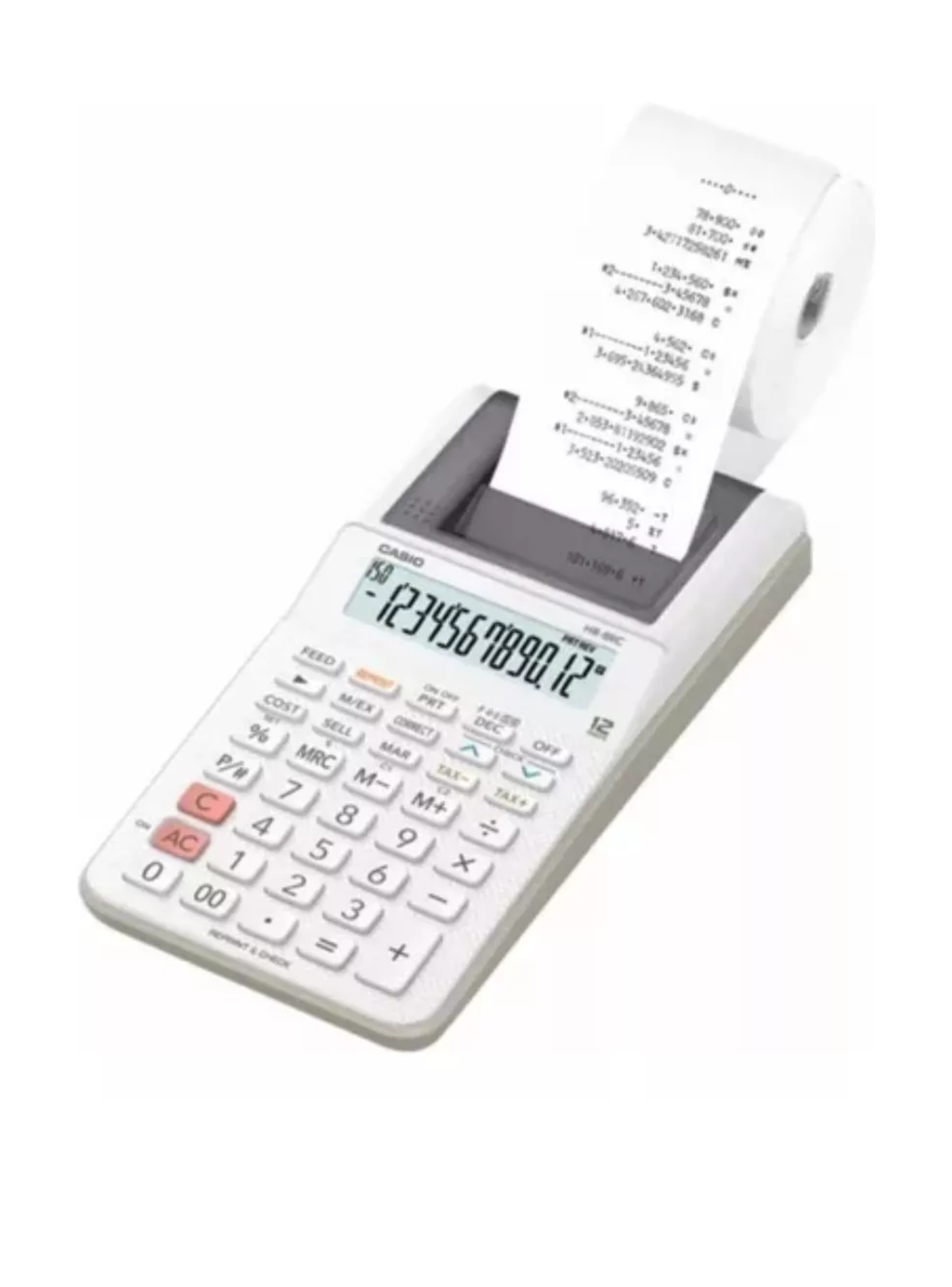 Calculadora Impresora Casio Hr-8rc Blanco-0