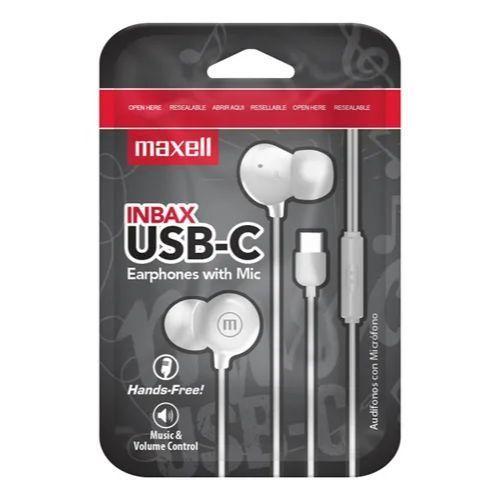 Audífonos Maxell In-bax Con Micrófono In Ear In-baxusbc Tipo C Blanco-2