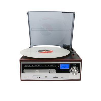 Tornamesa Los 80 Usb/sd/ Radio Fm/ Aux/ Bt/ Cd/cas Fx Color Marrón Claro-1