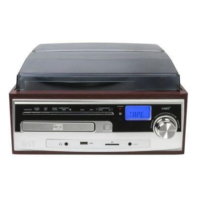 Tornamesa Los 80 Usb/sd/ Radio Fm/ Aux/ Bt/ Cd/cas Fx Color Marrón Claro-2