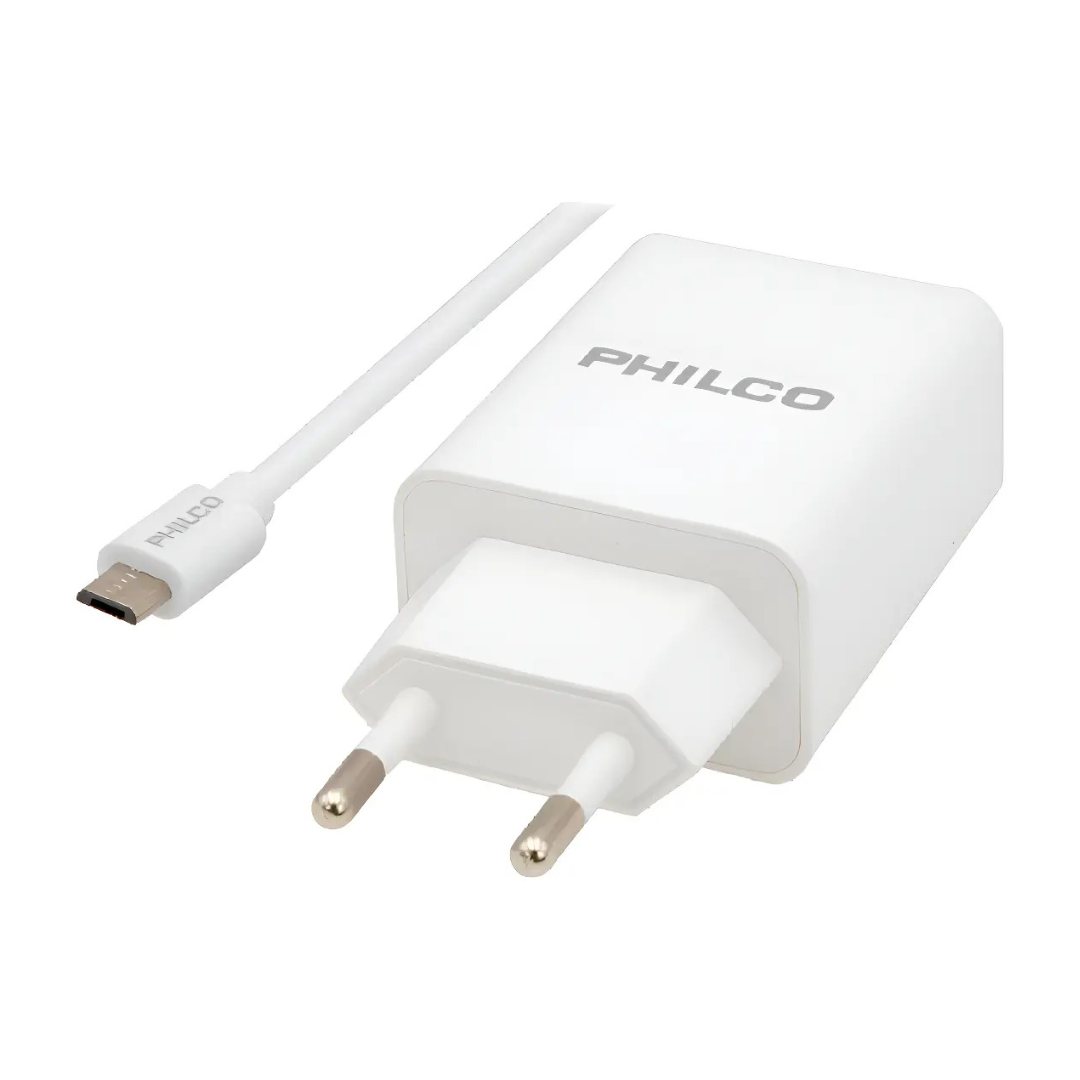 Cargador Philco 2 1a Doble Usb Con Cable Micro Usb-2
