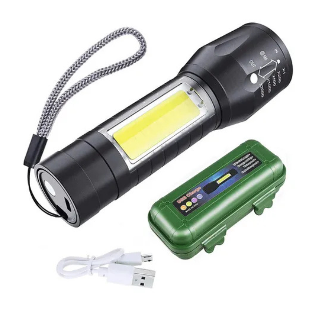 MINI LINTERNA USB CHARGE MRY7013 NEGRO-2