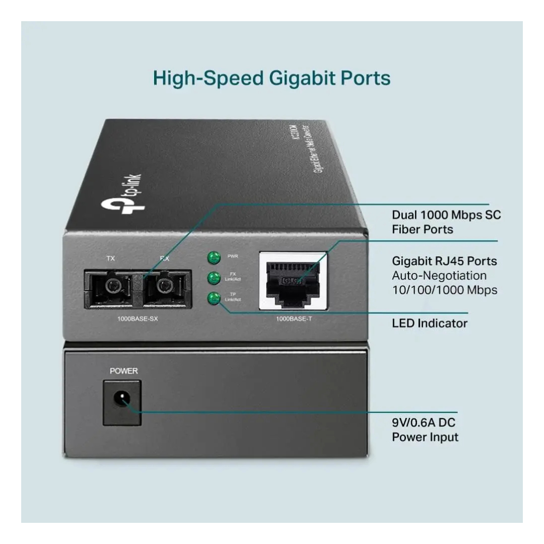 Convertidor multimedia Gigabit multimodo MC200cm-2