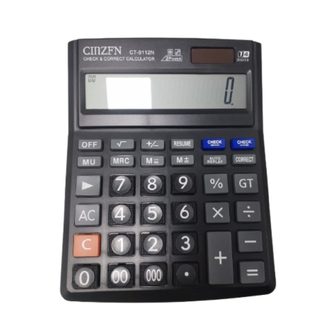 CALCULADORA ELECTRONICA CINZFN CT-9112N NEGRO-2
