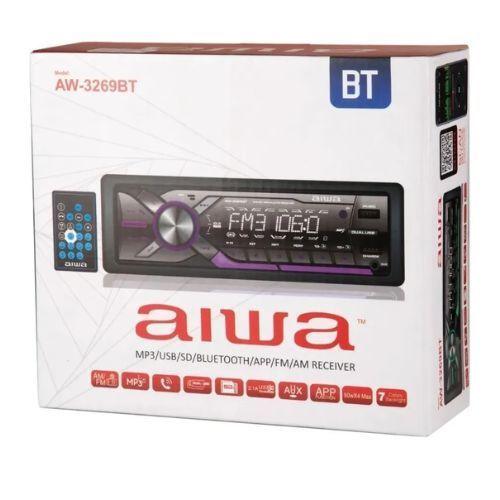 Radio Auto 1 Din Aiwa Bluetooth Mp3 Usb App Music Aw-3269bt-2