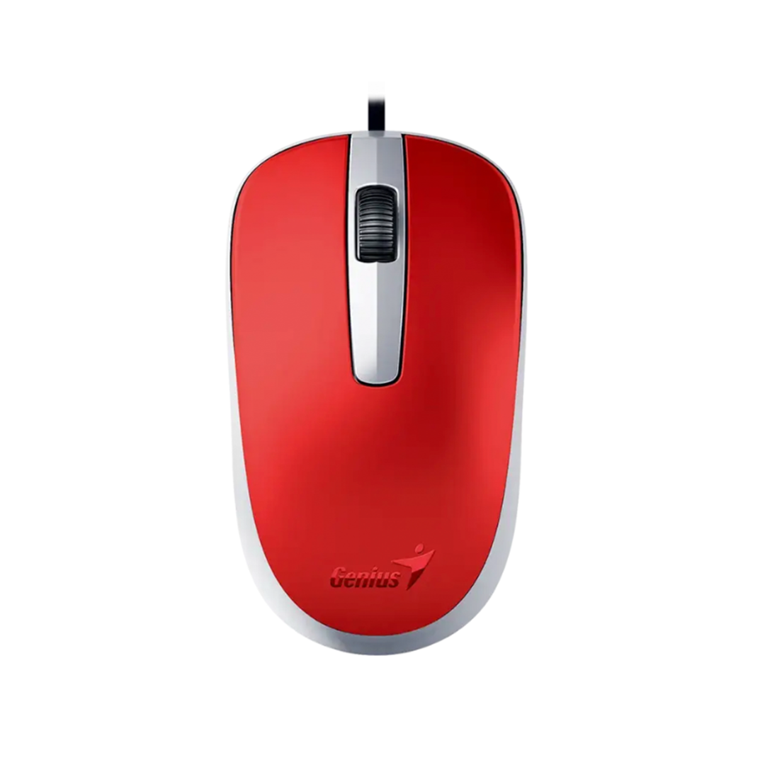 CLASICO MOUSE OPTICO GENIUS DX-120 USB-A ROJO-2