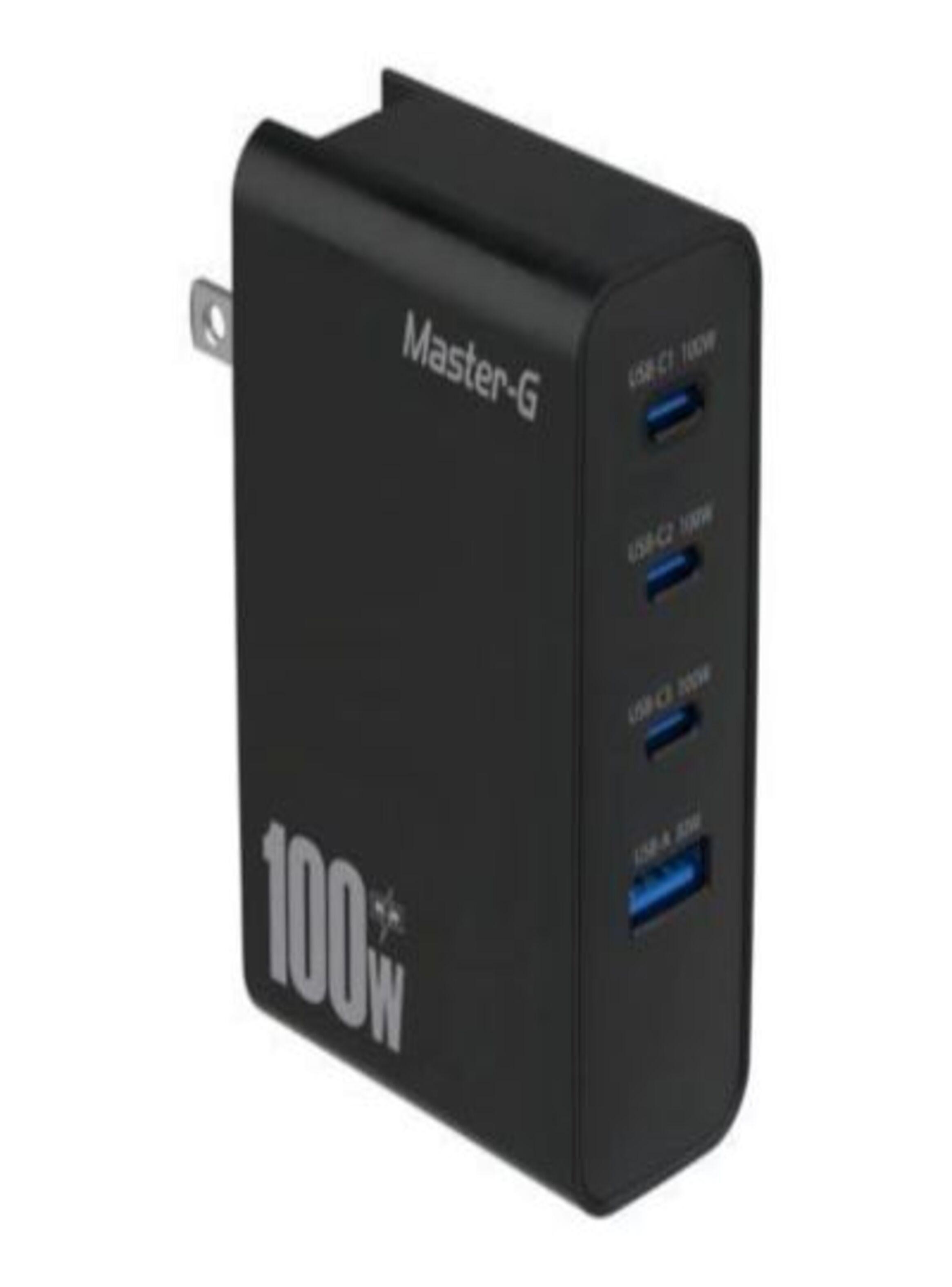 Cargador De Viaje Travel Universal 100w Cable Usb c Master g Color Negro-1