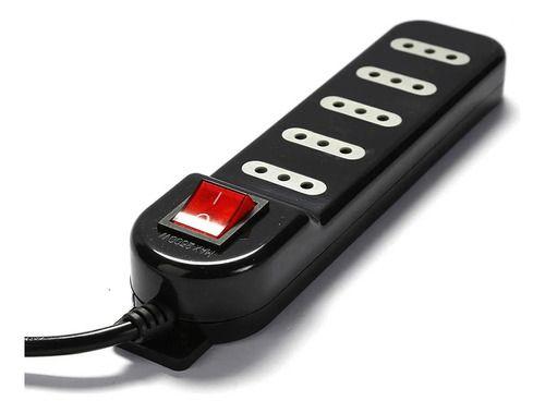 Alargador Zapatilla Con Switch Macrotel 5 Posiciones Negro-1