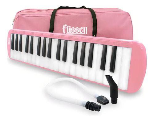 Melódica 37 Notas Fussen + Estuche + Boquilla Color Rosa-0