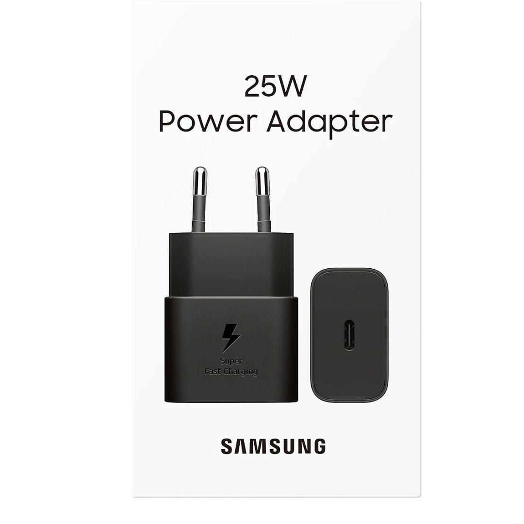 Cargador - Adaptador de corriente Samsung de 25W con puerto USB-C (negro)-2