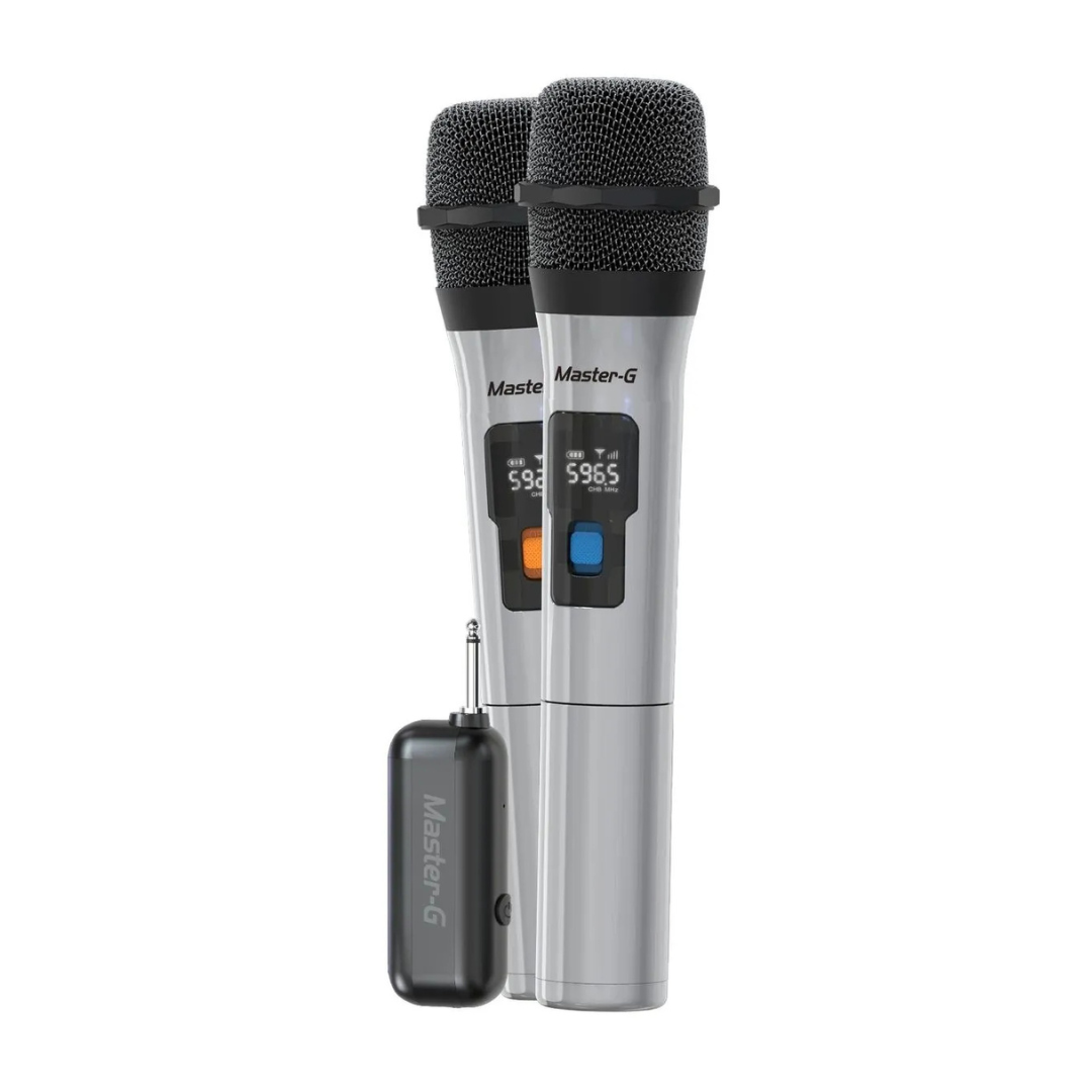 MICROFONOS MASTER-G UNIVERSAL KARAOKE X2 MGMIC2UHF -2