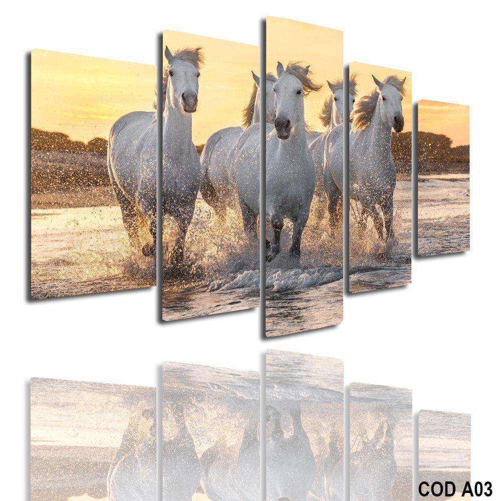 Cuadro Caballos de 5 Piezas-0