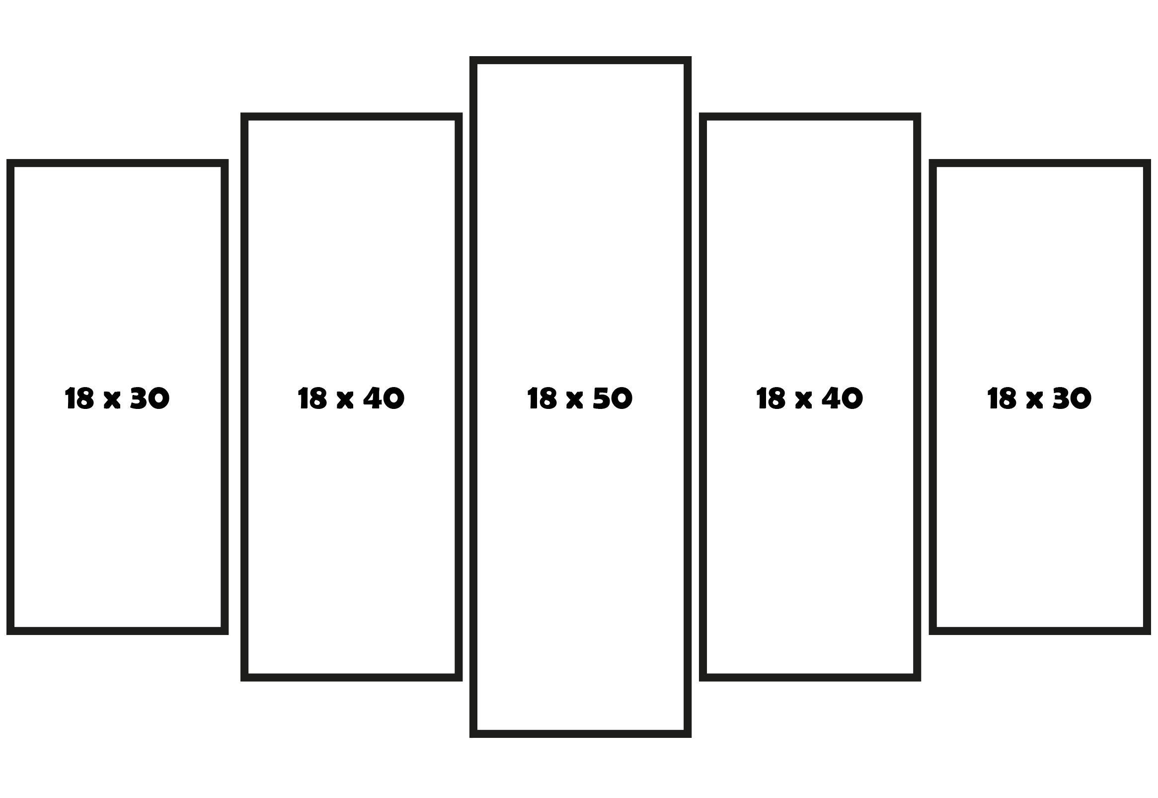 Cuadro Caballos de 5 Piezas-1