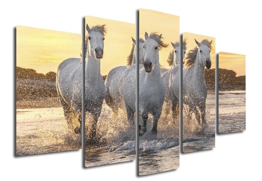 Cuadro Caballos de 5 Piezas-2