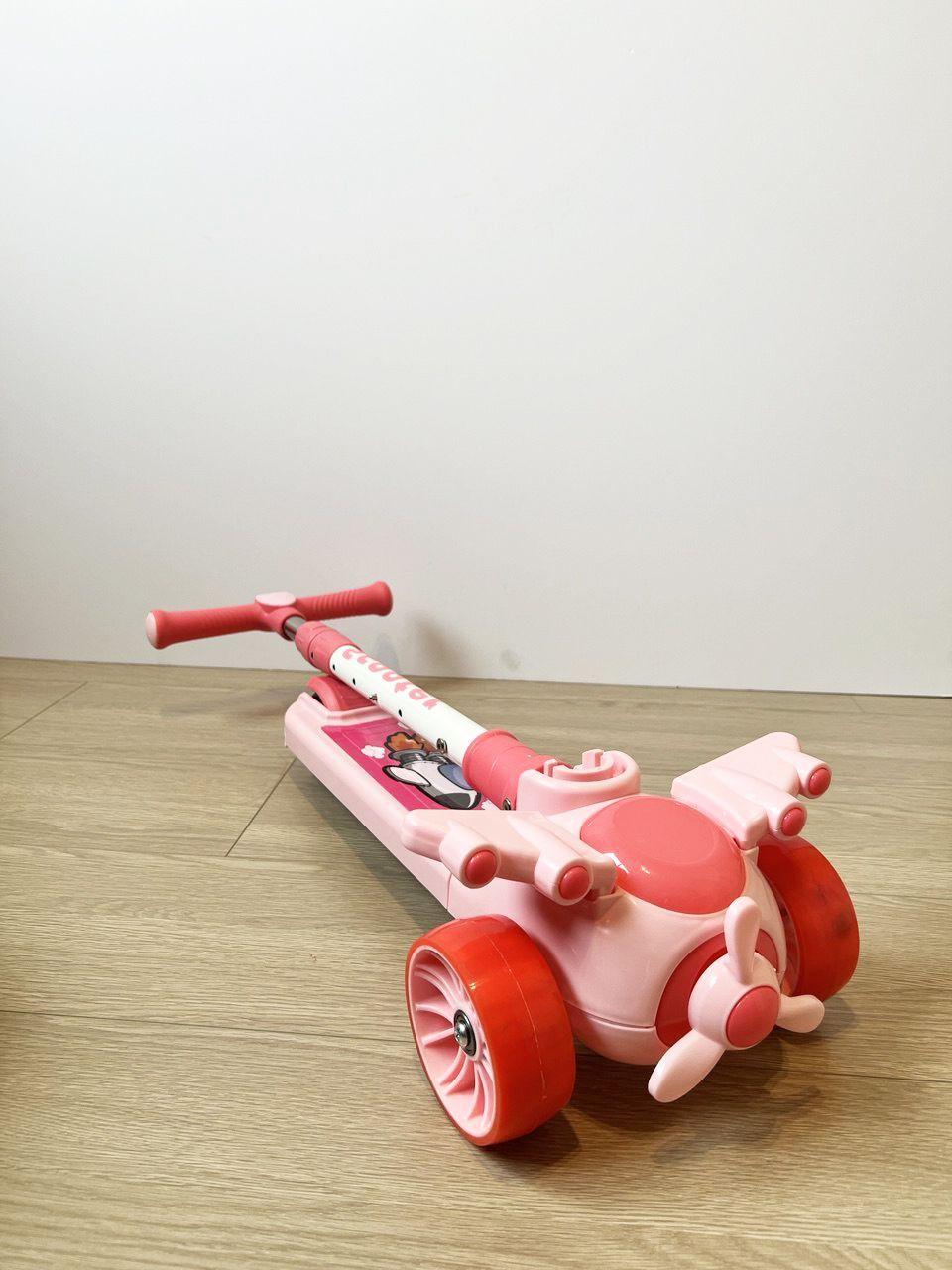 Scooter Diseño Avion Rosado-4