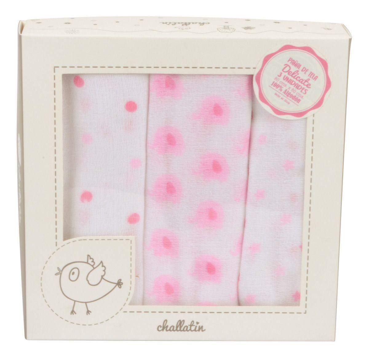 Pañales Delicate Caja 3 Unidades Rosado-0