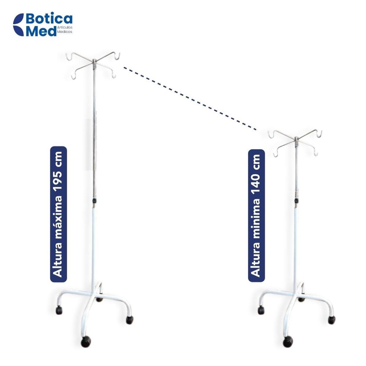 Porta sueros con altura ajustable y capacidad para 4 bolsas-2