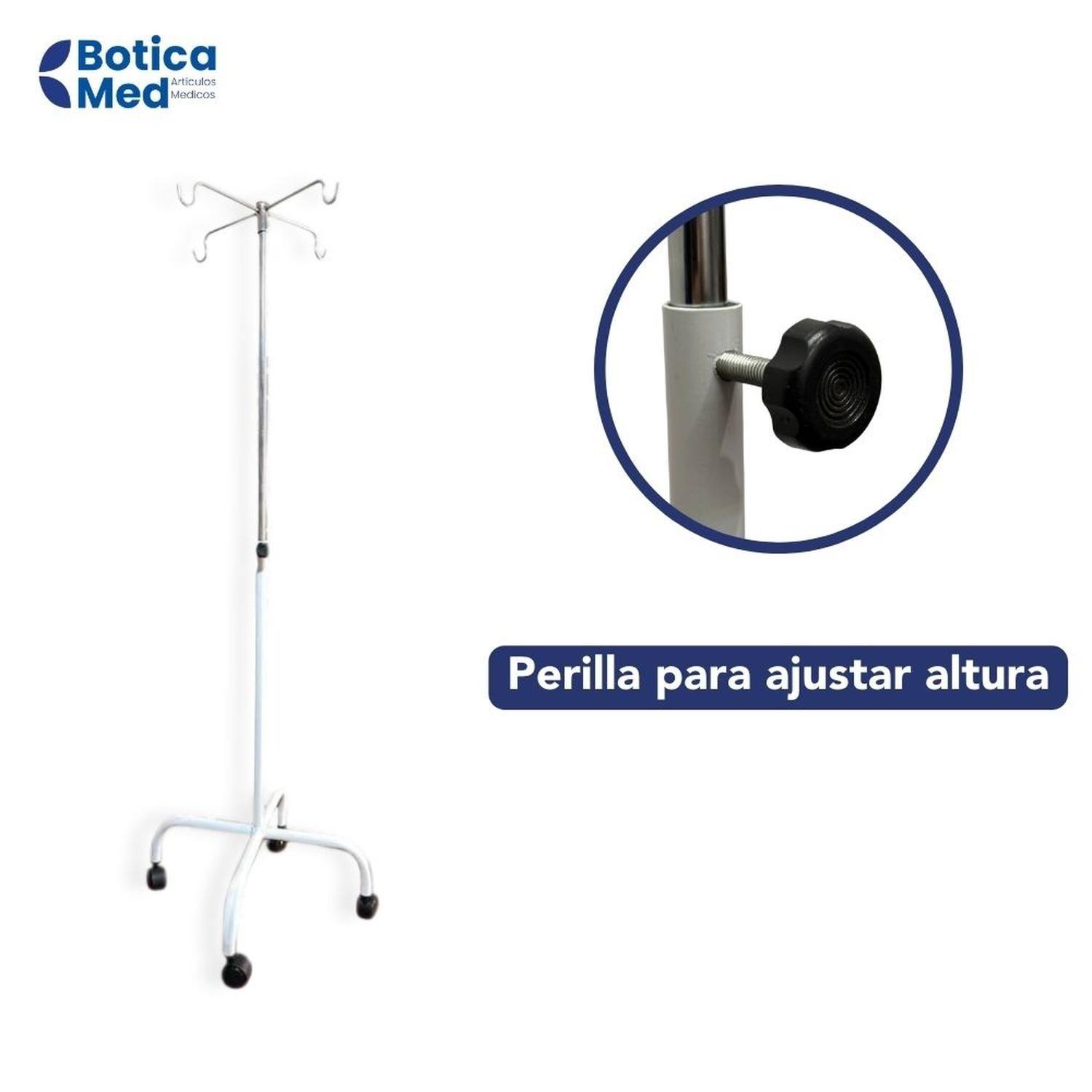 Porta sueros con altura ajustable y capacidad para 4 bolsas-3