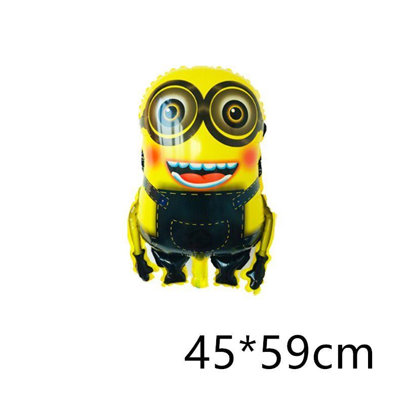 Set de Globos Latex más Banderín Minions -3