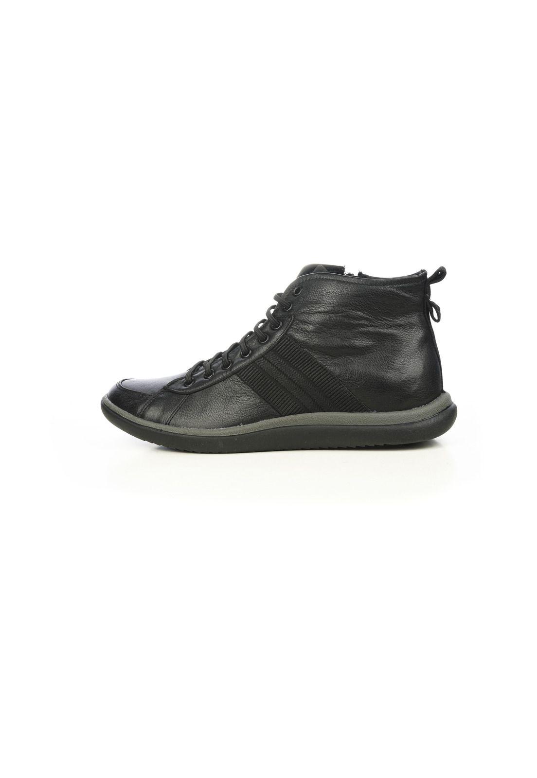 Zapatilla Hombre Upper Negro Max Denegri +7cms-1