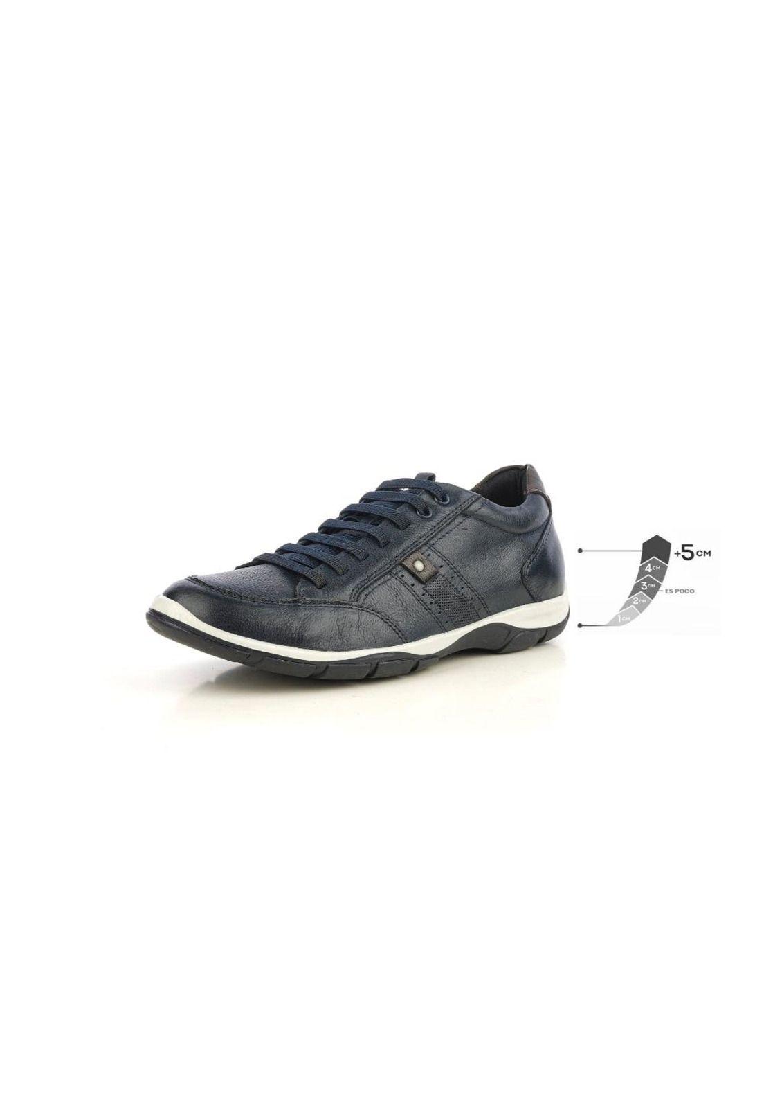 Zapatilla Hombre Control Azul Max Denegri +5cms-0